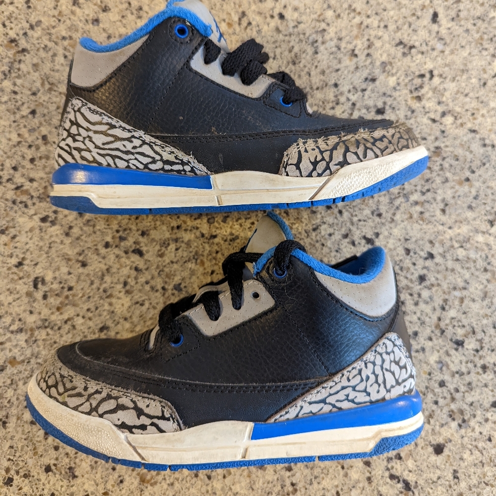 Air Jordan retro 3 iii size 11c toddler sports blue